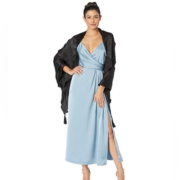 Echo Design Stole with Curly Edge Wrap (Black) - Picture 2 of 3